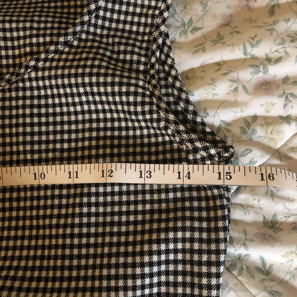 Ann Taylor Fitted Bodycon Dress in Black and White Checker Print VTG Spandex - Picture 8 of 8